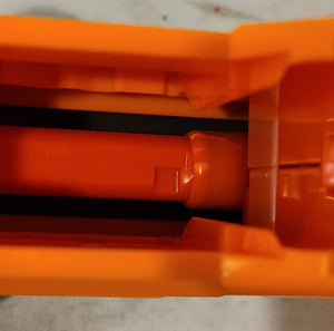 You can see here, that the stock plunger shroud can be stressed by even the stock plunger/spring set up. This is why we offer a downgrade spring. We do not offer replacements for damaged shrouds.